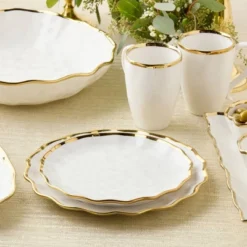 Certified International (Set Of 4) 9" Regency Salad Plates Gold -Certified International GUEST f3491846 caf2 4fbf 9d55 e2a0a48c9a12