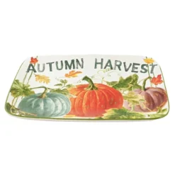 Tabletop 10.0 Inch Sweet Autumn Harvest Platter , Rectangular Fall Thanksgiving (1PC)