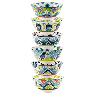 Certified International Set Of 6 30pcTalavera All Purpose Bowls 3 Certified International Set Of 6 30pcTalavera All Purpose Bowls